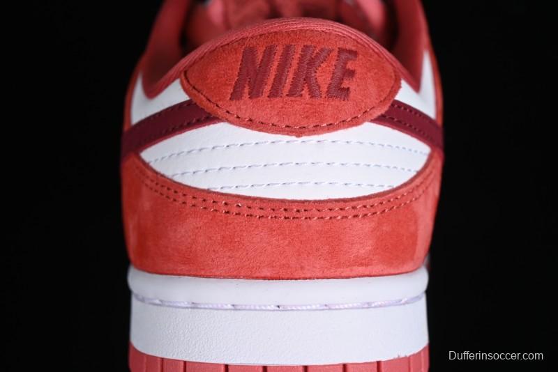 Nike SB Dunk Low Retro Valentine's Day 2024 White Rose Red Skateboarding Shoes - FQ7056-100