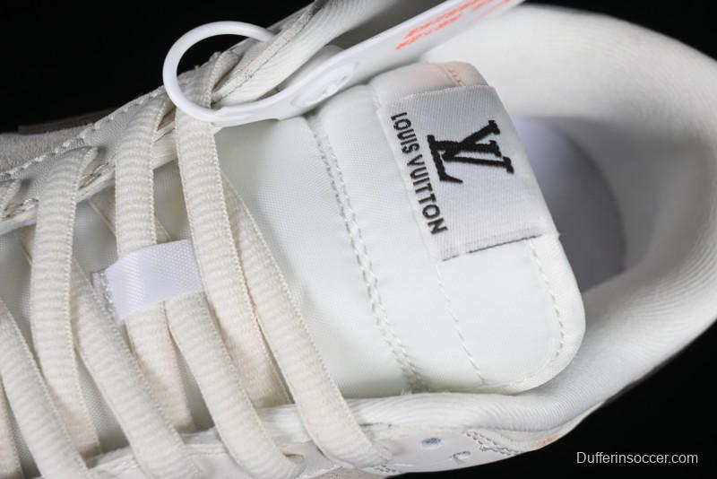 Nike SB Dunk Low LV Collaboration Anniversary Edition Premium Custom Suede Brown Swoosh Low-Top Casual Skate Shoes - LV6188-001