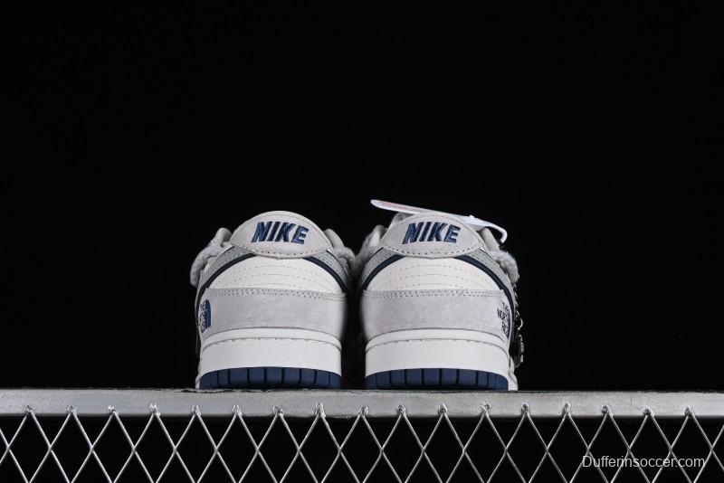 Nike SB Dunk Low The North Face Collaboration - Grey Blue Pig 8 Starry Sky Anniversary High-End Custom Low-Top Casual Skate Shoes - XX2025-311