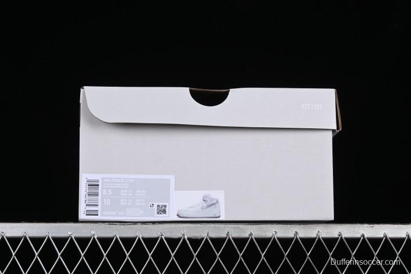 Nike Air Force 1 '07 Mid Casual Sneakers in White-Grey - DV0806-100