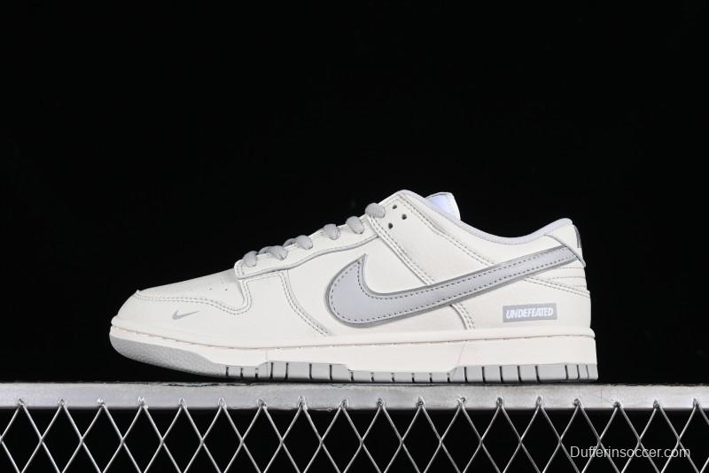 Nike SB Dunk Low UN Collaboration - Light Grey Swoosh Anniversary High-End Custom Low-Top Casual Skate Shoes - SF1588-135