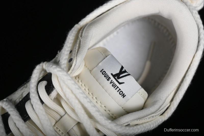 Nike SB Dunk Low LV Collaboration Strap Monogram Beige Black Hook Anniversary High-End Custom Low-Top Casual Skate Shoes - SJ2068-260