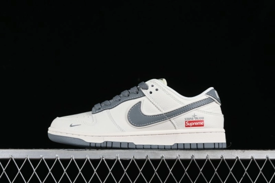 Nike SB Dunk Low Supreme Stone Island Collaboration - Beige Grey Starry Sky Anniversary High-End Custom Low-Top Casual Skate Shoes - BB9866-002