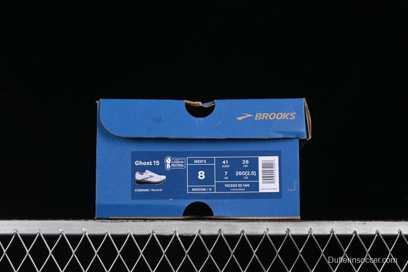 Brooks Ghost 15 Running Shoes with DNA LOFT V2 Cushioning and Breathable Air Mesh - 1103931D149