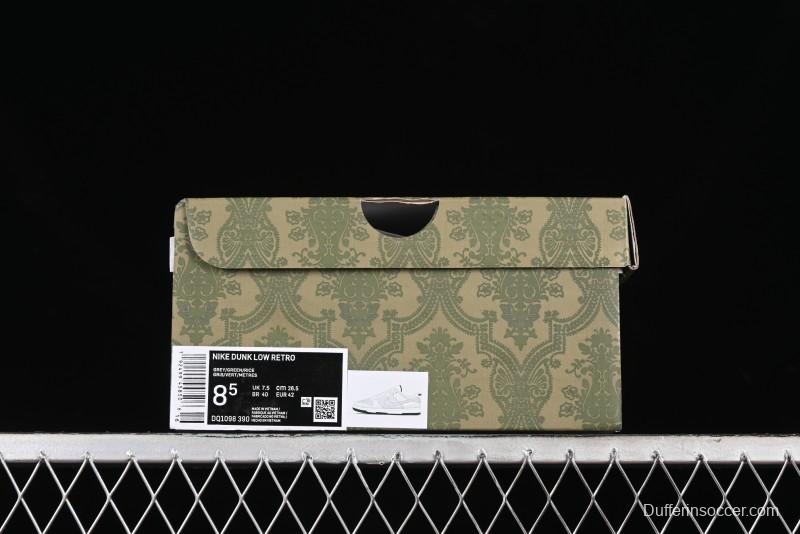 Nike SB Dunk Low Gucci Collaboration - Beige with Yellow Swoosh Anniversary High-End Custom Low-Top Casual Sneakers - DQ1098-390