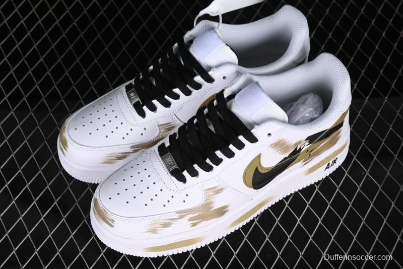 Nike Air Force 1 '07 Low Casual Sneakers with Anime-Inspired Hand-Painted Design and Triple Swoosh Shadow - CW2288-111