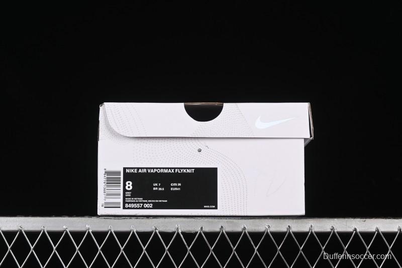 Nike Vapormax Flyknit Breathable Casual Running Shoes with Full-Length Air Cushion - 849557-002