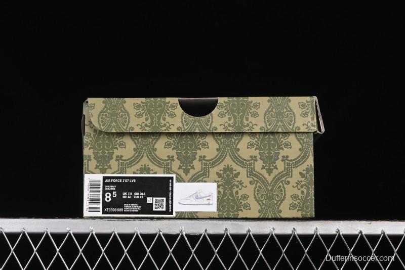 Nike Air Force 1 '07 Low Gucci Collaboration - Beige Grey Linen Casual Sneakers - XZ3398-688