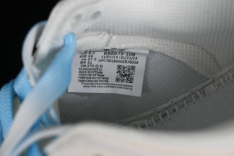 Nike SB Dunk Low Supreme Collaboration - Light Blue Double Swoosh Anniversary Customized Low-Top Casual Sneakers - BB8675-108