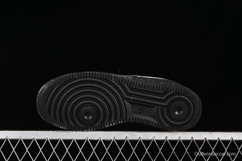 Nike Air Force 1 '07 Low Graffiti Black Silver Anime Hand-Painted Casual Sneakers - CW2288-012