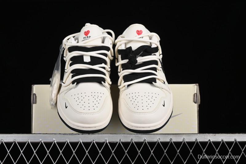 Nike Air Jordan 1 Low AJ1 Retro Basketball Shoes Comme des Garcons Collaboration - SJ9950-014