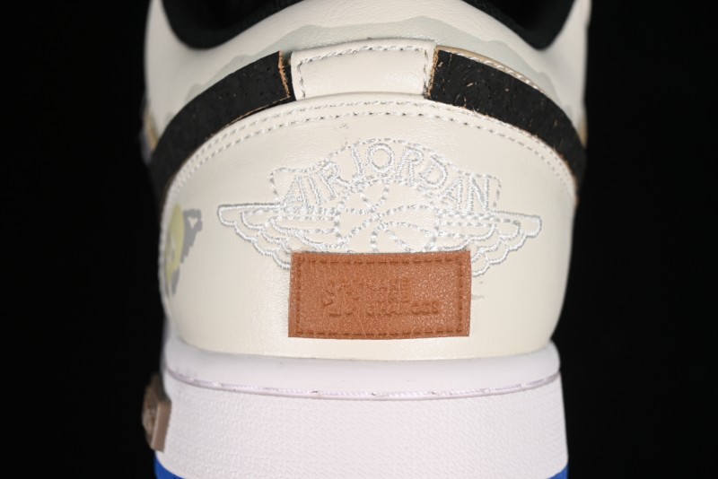 Nike Air Jordan 1 Low Retro Basketball Shoes Panda Mischief Pioneer Rider - 553560-140