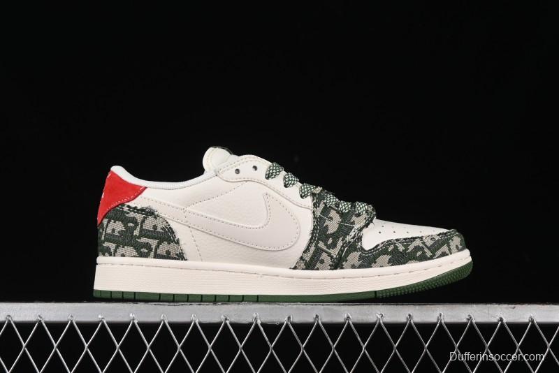 Nike Travis Scott x Fragment Design x Air Jordan 1 Low OG SP AJ1 Low-top Casual Sneakers - XY2688-114