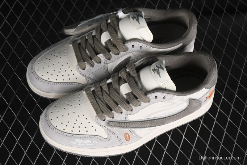 Nike Travis Scott x Fragment Design x Air Jordan 1 Low OG SP AJ1 Low-top Casual Sneakers - DM6688-610