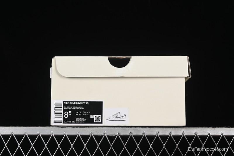 Nike SB Dunk Low Violent Bear Series - Lace-Up Beige with Grey Check - Anniversary Custom Edition Low-Top Casual Skate Shoes - SJ2068-289