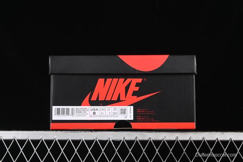 Nike Air Jordan 1 Retro High Basketball Shoes in White Deep Royal Blue - DZ5485-100