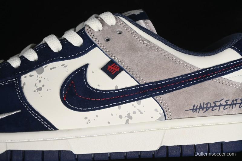 Nike SB Dunk Low UN Collaboration - Splatter Navy Swoosh Anniversary Custom Low-Top Casual Skate Shoes - DJ2024-041