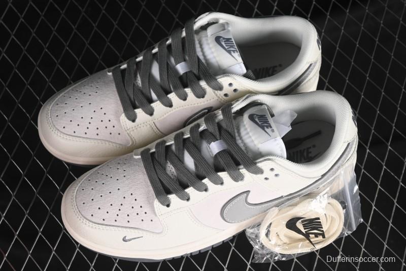 Nike SB Dunk Low Supreme Collaboration - Beige Grey Pig Anniversary High-End Custom Low-Top Casual Skate Shoes - XX2025-188