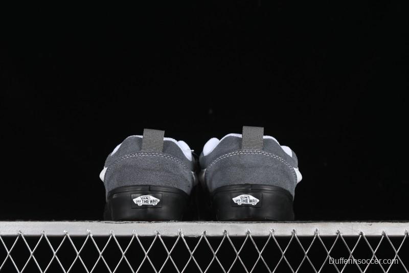 Vans Knu Skool Dark Grey Black Sole Versatile Casual Slip-Resistant Cushioned Platform Sneakers - VN000D22PWT