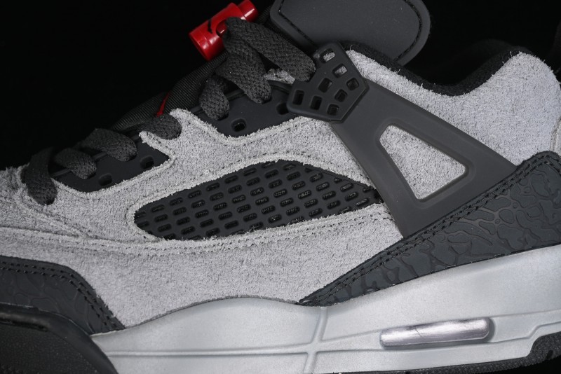 Nike Jordan Spizike Low AJ Hybrid Elements Black Grey Crack Leather Casual Sneakers - FQ1759-002