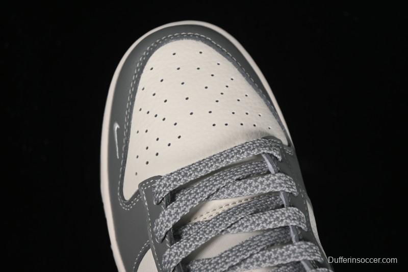 Nike SB Dunk Low Stussy Collaboration - Midnight Grey Anniversary Custom Low-Top Casual Skate Shoes - BB9898-007