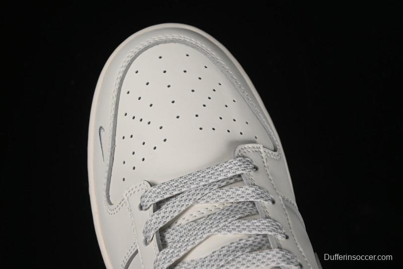 Nike SB Dunk Low Supreme The North Face Collaboration - Light Gray Reflective Swoosh Anniversary Custom Edition Low-Top Casual Skate Shoes - XX2025-628