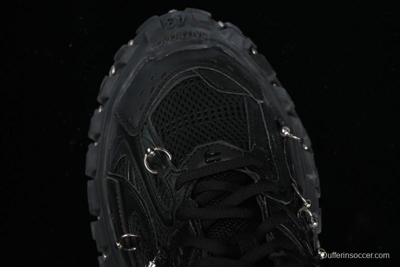 Balenciaga Defender Rubber Platform Sneakers Low-Top Combat Outdoor Shoes with Studded Design and Exaggerated Tire Tread Sole - W2RAG1081