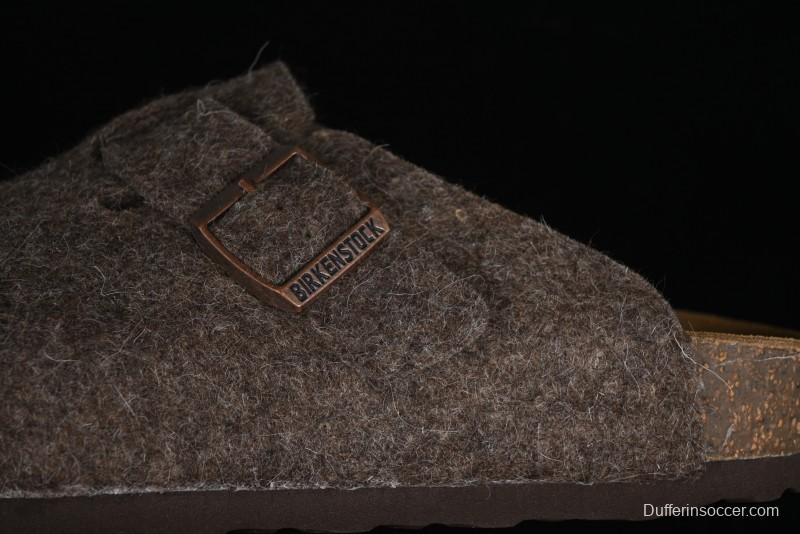 Birkenstock Half-Fur Slide Sandals with Wool Lining - G.D4