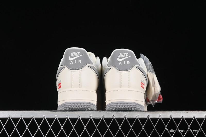 Nike Air Force 1 '07 Low Stone Island Supreme Collaboration Off-White Star Grey Low-Top Casual Sneakers - BB1616-303