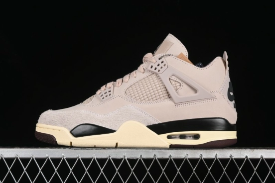 Nike A Ma Maniere x Air Jordan 4 Retro "Fossil Stone" Sneakers - FZ4810-200