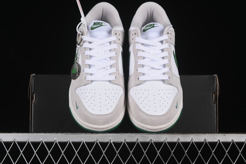 Nike SB Dunk Low Anniversary Customized Casual Sneakers with Green Swoosh - KK1888-013