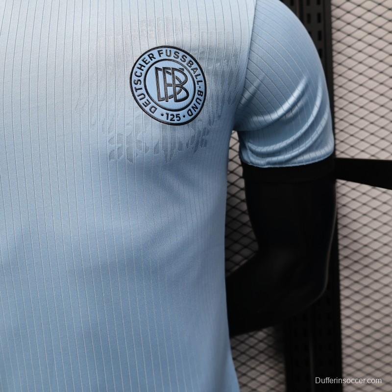 Player Version 2025 Germany 125Th Anniversary Light Blue with Adidas Retro Design Jersey