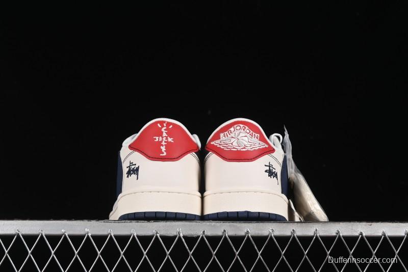 Nike Travis Scott x Fragment Design x Air Jordan 1 Low OG SP AJ1 Retro Sneakers - XZ3398-001
