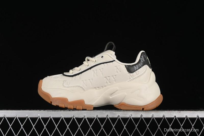 New York Yankees MLB Bigball Chunky Embo Monogram Thick Sole Sandals - 3ASHBEM4N50IVS