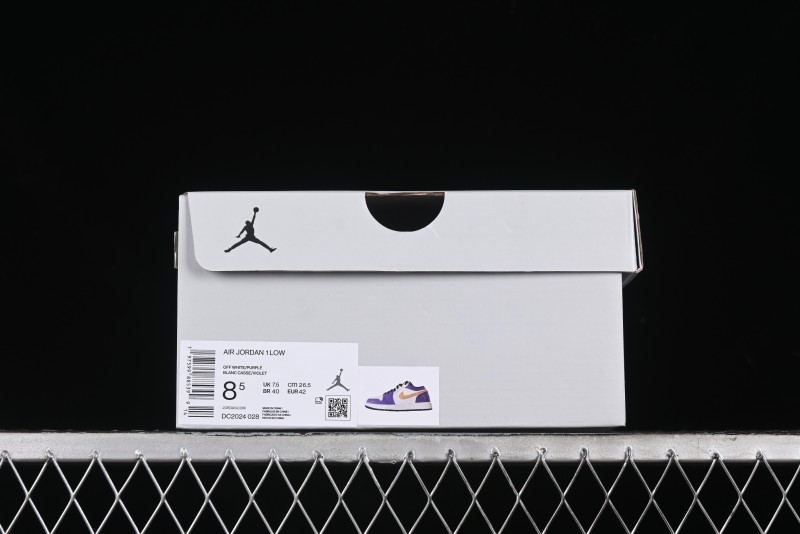 Nike Air Jordan 1 Low AJ1 Retro Basketball Shoes Lakers Purple Gold Kobe Tribute - DC2024-028