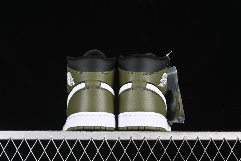Nike Air Jordan 1 Mid AJ1 Army Green Mid-Top Casual Sneakers - DQ8426-092