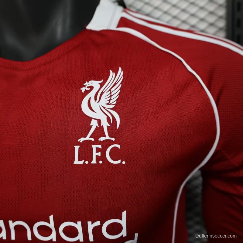 Player Version 25/26 LIverpool Home Long Sleeve Jersey