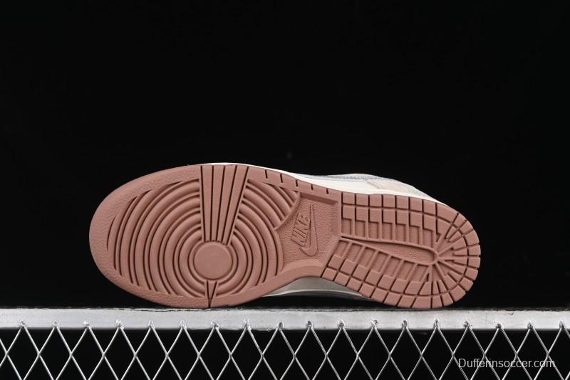 Nike SB Dunk Low UN Collaboration - Light Brown with Silver Swoosh Anniversary High-End Custom Low-Top Casual Sneakers - CF3688-013