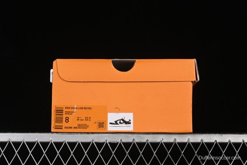 Nike SB Dunk Low LV Collaboration - Embossed White Brown Print Anniversary High-End Custom Low-Top Casual Sneakers - DQ1098-360