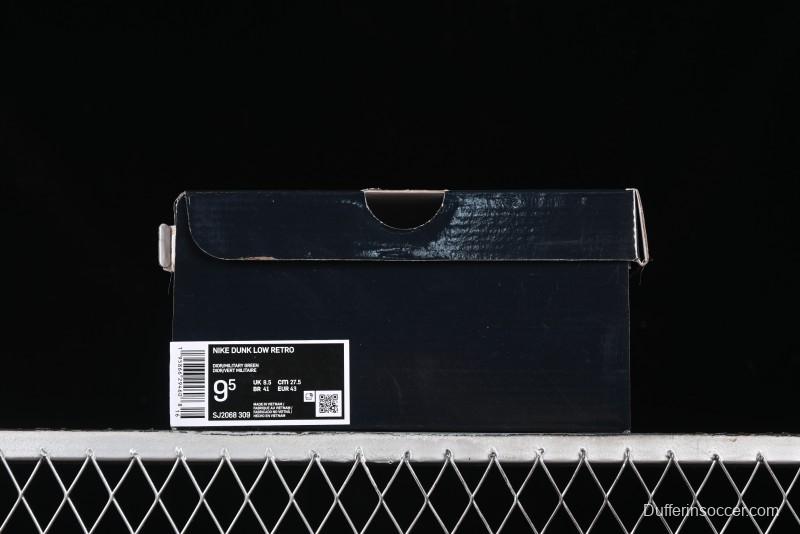 Nike SB Dunk Low Dior Collaboration - Strap Woven Green Check Anniversary High-End Custom Low-Top Casual Skate Shoes - SJ2068-309