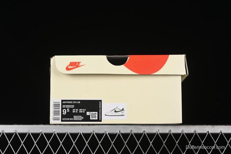 Nike Air Force 1'07 Low Stussy Collaboration - White Mint Green Low-Top Casual Sneakers - XZ3328-003