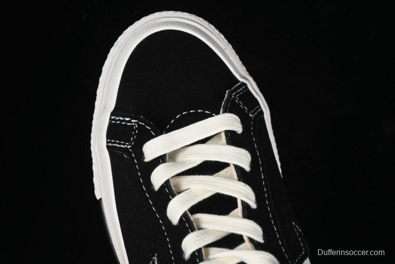 Converse One Star J Vtg Suede Low-Top Casual Sneakers in Retro Black and White - M.C3