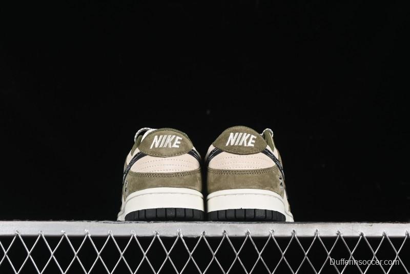 Nike SB Dunk Low UN Phantom Military Green Black Swoosh Anniversary Custom Low-Top Casual Skate Shoes - DJ2024-037