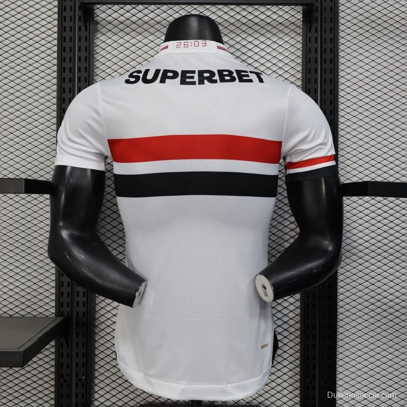 Player Version 25/26 Sao Paulo Home Jersey