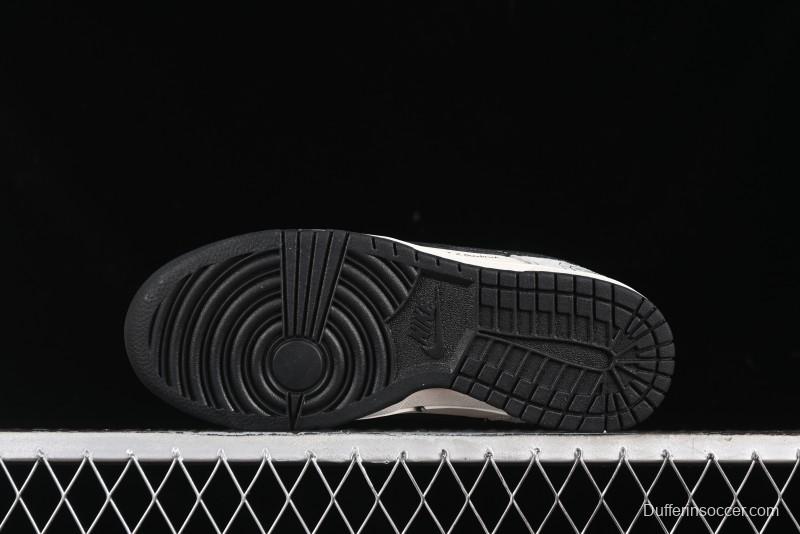 Nike SB Dunk Low KAWS Series - Grey White Black Swoosh Anniversary High-End Custom Low-Top Casual Skate Shoes - MM1089-015