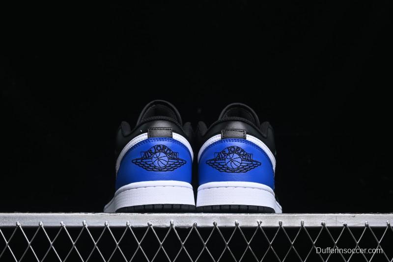 Nike Air Jordan 1 Low Retro Basketball Shoes Black Blue - 553558-042