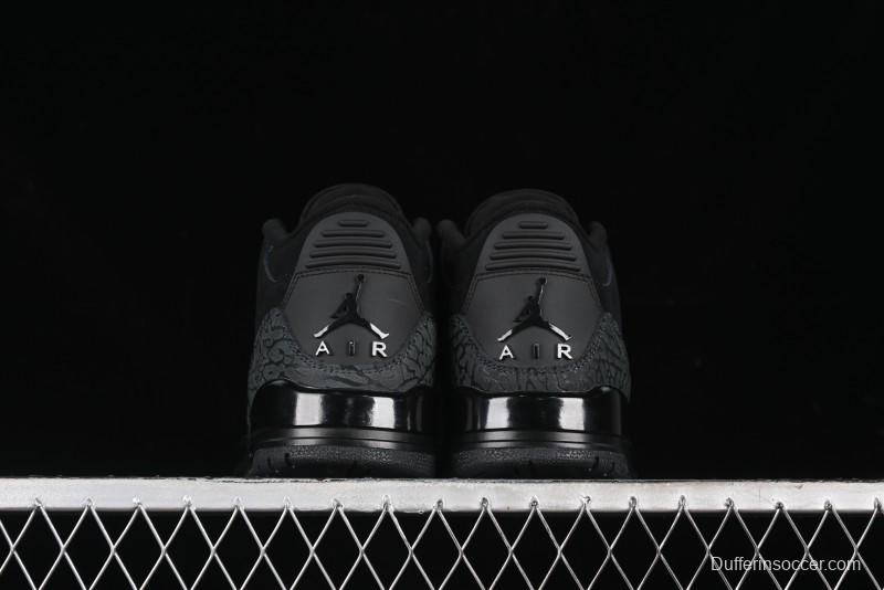 Nike Air Jordan 3 Retro Basketball Shoes in Midnight Black - CT8532-001