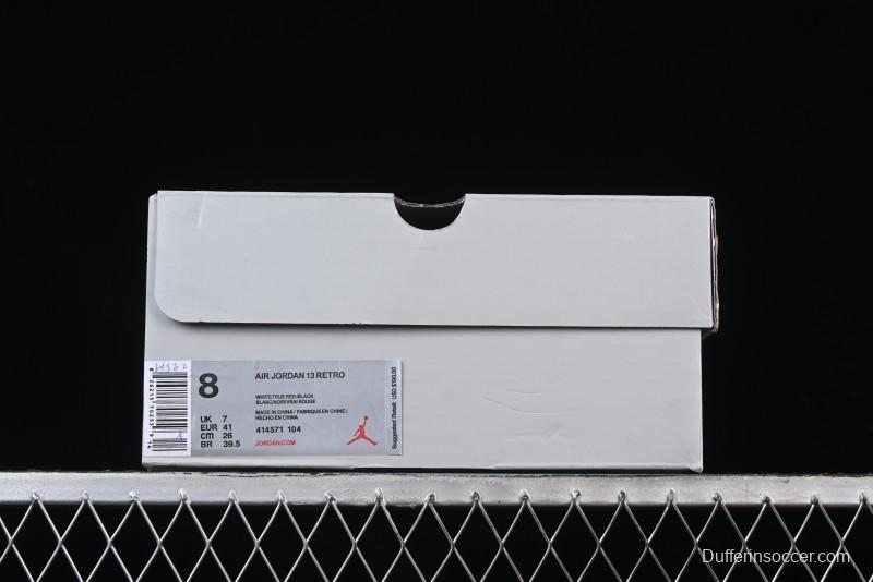 Nike Air Jordan 13 Retro Basketball Shoes in Black/White - 414571-104