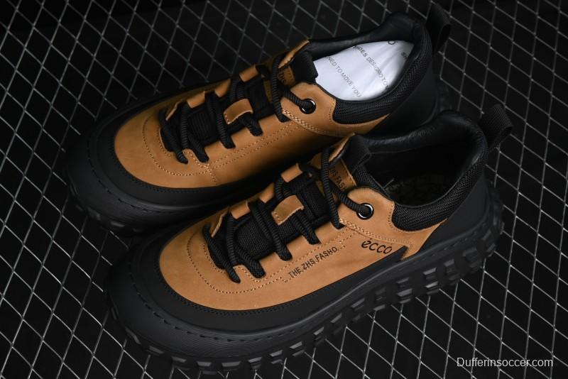 ECCO Offroad Series Lightweight Cushioned Leather Durable Outdoor Hiking Running Shoes - 63513001002