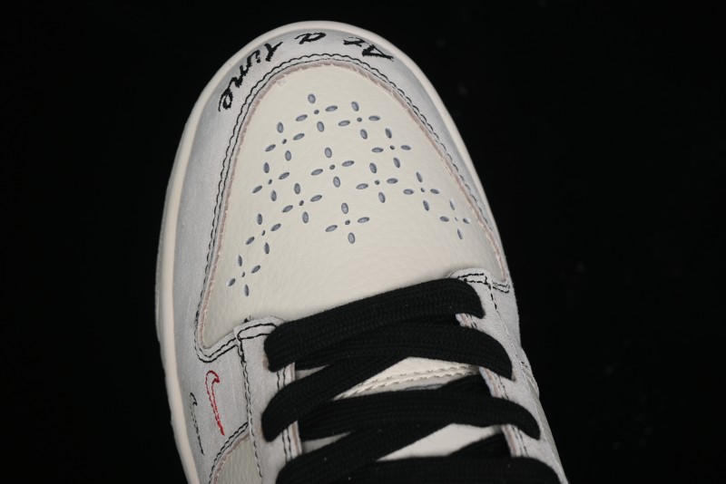 Nike SB Dunk Low Stussy Collaboration - Embroidered Black Swoosh Anniversary High-End Custom Low-Top Casual Sneakers - MM1089-031